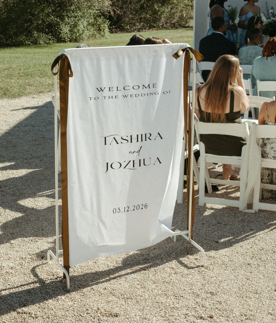 Custom welcome sign made by Tashira's Step Mom